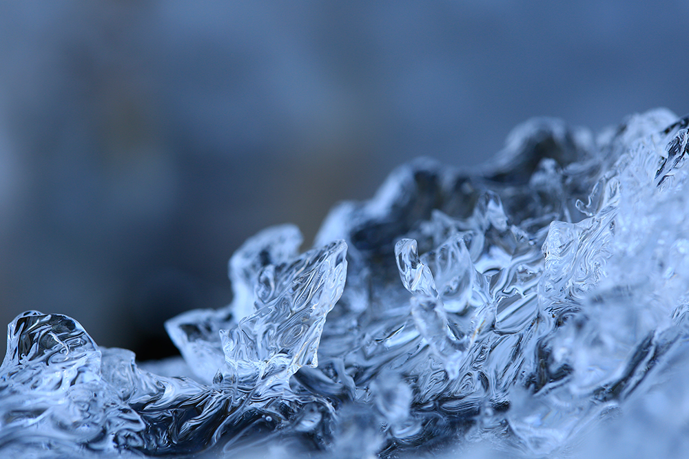 自然が創り出した氷作品。