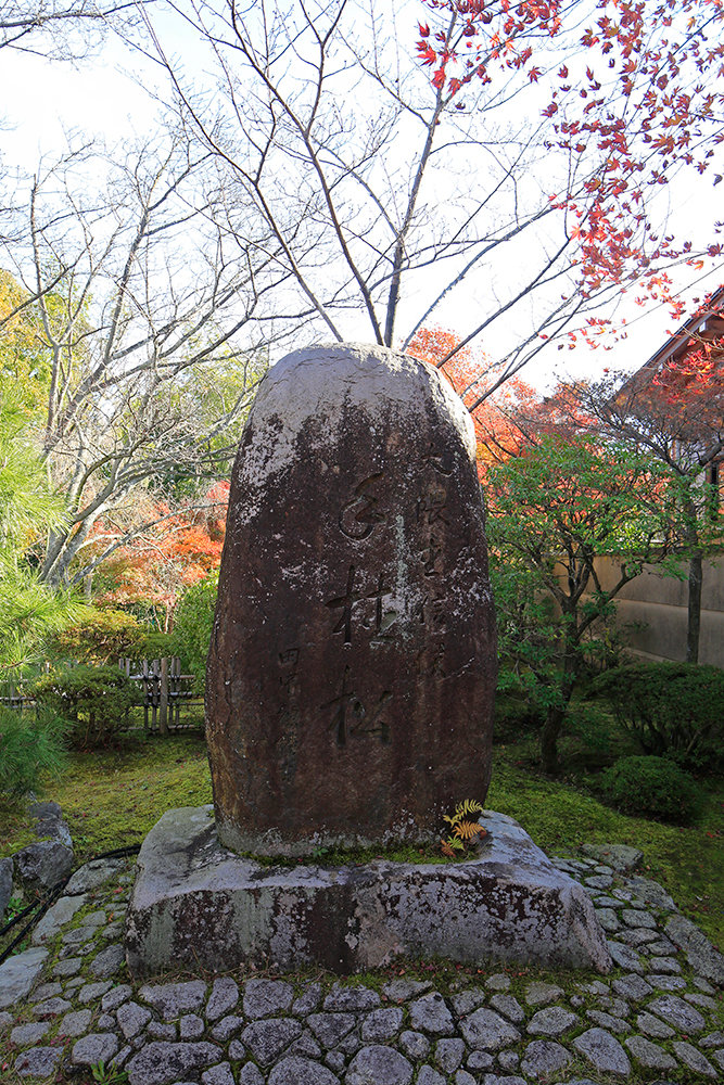 大隈重信が松を手植したことから記念に作られた碑。
