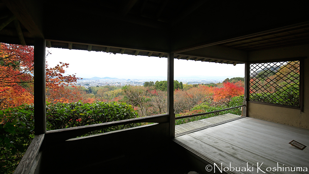休憩所「月香」。京都タワーも見ることができます。