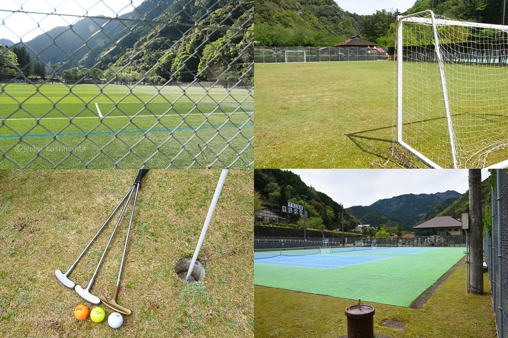下北山スポーツ公園キャンプ場　レンタルコート　サッカーグラウンド、フットサルコート、テニスコート
